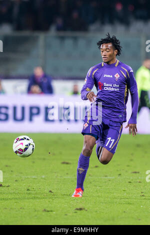 Firenze, Italia. 29 ott 2014. Juan Cuadrado (Fiorentina) Calcio/Calcetto : Italiano 'Serie A' match tra Fiorentina 3-0 Udinese al Artemio Franchi Stadium di Firenze, Italia . Credito: Maurizio Borsari/AFLO/Alamy Live News Foto Stock