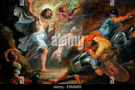 La résurrection du Cristo - egli la risurrezione di Cristo da Peter Paul Rubens 1577 1640 belga fiamminga del Belgio Foto Stock