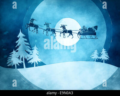 Natale blu Foto Stock