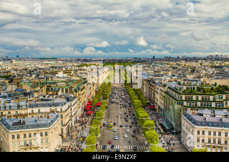 Avenue des Champs Elysees di Parigi Foto Stock