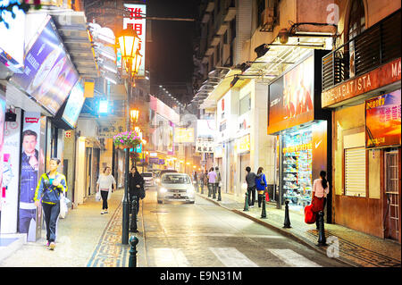 Centro di Macao street Foto Stock