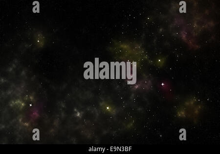 Astronomia sfondo pieno di stelle e nebula Foto Stock