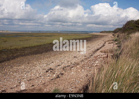 Testata est Creek a Roman sbarco, West Wittering, Chichester Harbour, virilità Penisola, West Sussex Foto Stock