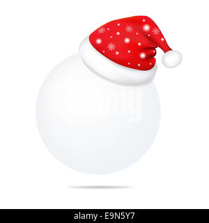 Banner di Natale con Babbo Natale Cap Foto Stock