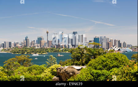 Drammatica foto panoramica del porto di Sydney Foto Stock