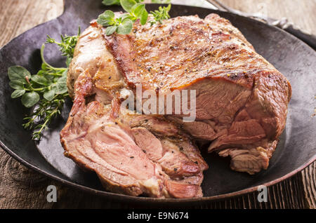 arrosto di agnello Foto Stock