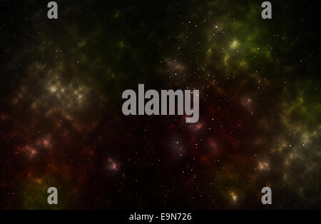 Sfondo colorato di uno spazio profondo di campo a stella Foto Stock