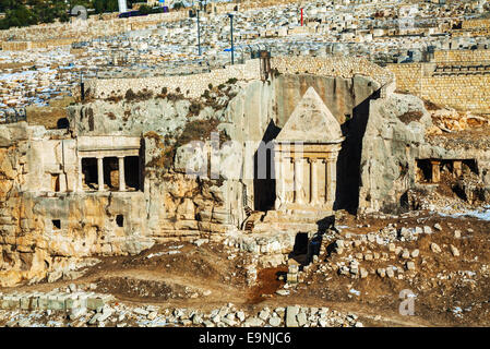 Tomba di Zaccaria in Gerusalemme, Israele Foto Stock