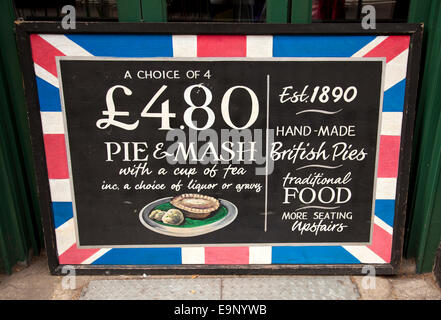 Torta Goddards & Mash shop a Greenwich, London, U.K, Foto Stock