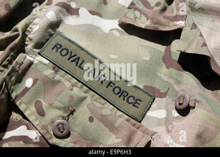 Close-up di RAF uniforme militare Foto Stock