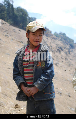 Tibatan, Tamag boy, Nepalese boy Foto Stock