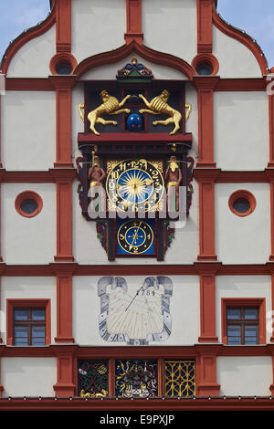 Dettaglio a City Hall in Plauen, Germania Foto Stock