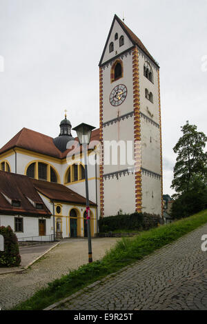 St. Mang Basilica, Fussen, Baviera, Germania, Europa Foto Stock