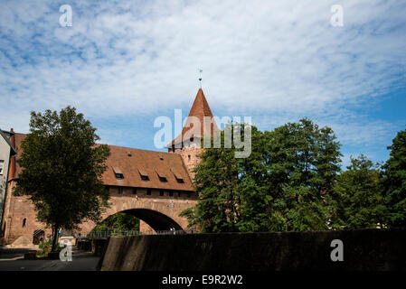 Vecchie fortificazioni di Norimberga, Norimberga , lo stato di Baviera, Media Franconia, Germania, Europa Foto Stock