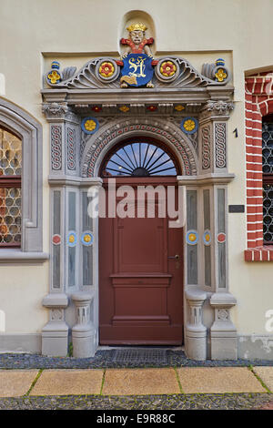 Portale di casa in Görlitz, Germania Foto Stock