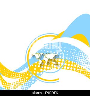 Il minimo ondulata sfondo luminoso. Il design del vettore Foto Stock