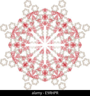 Circolare astratto modello etnico. Elemento per la progettazione Foto Stock