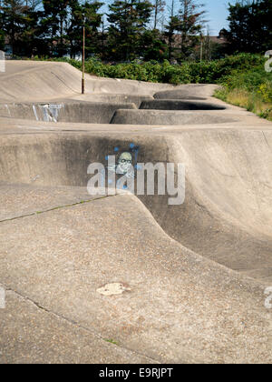 Il Serpente Run, la ROM Skate Park, Hornchurch, Essex, Regno Unito Foto Stock