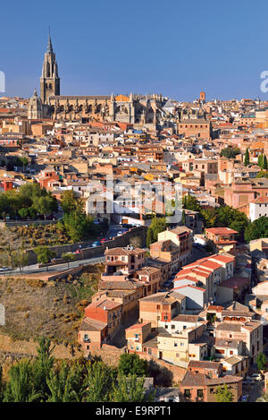 Spagna, Castilla-La Mancha: vista a la città storica di Toledo Foto Stock