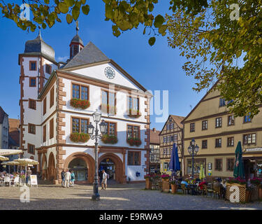 Il Municipio della Città Vecchia, Lohr am Main, Baviera, Germania Foto Stock