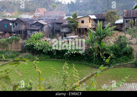 Una vista della città Andisibe Madagascar Foto Stock