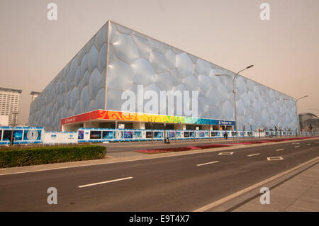 Cubo Acqua (National Aquatics Centre), Pechino, Cina Foto Stock