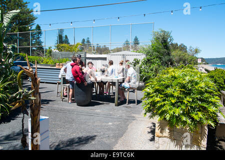 La colazione brunch al Boathouse cafe in Palm Beach,Sydney , Australia Foto Stock