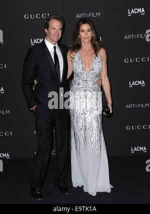 Los Angeles, California, USA. 1 Nov, 2014. Rande Gerber, Cindy Crawford frequentando il 2014 LACMA Art Film gala tenutosi a LACMA di Los Angeles, la California il 1 novembre 2014 . 2014 Credit: D. lunga/Globe foto/ZUMA filo/Alamy Live News Foto Stock