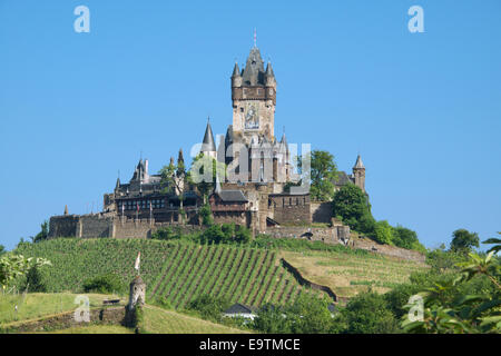 Castello di Reichsburg Cochem Valle della Mosella in Germania Foto Stock