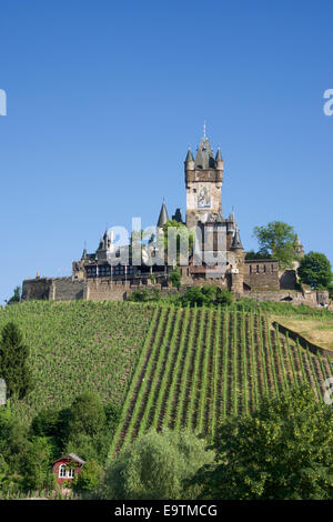 Castello di Reichsburg Cochem Valle della Mosella in Germania Foto Stock