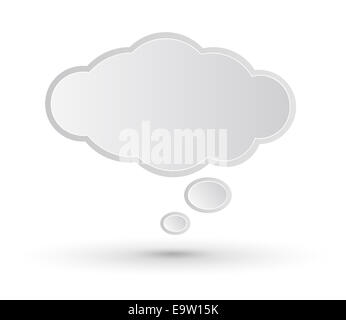 Vettore astratto discorso bianco Set bolle Foto Stock