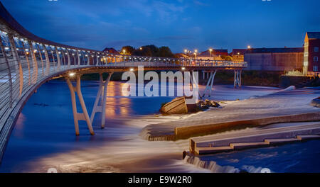 Castleford ponte pedonale Foto Stock