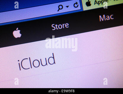 sito Web di iCloud Foto Stock