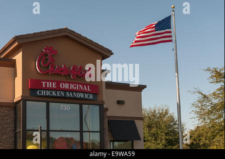 Chick-fil-Un ristorante situato a Lady Lake Florida USA Foto Stock