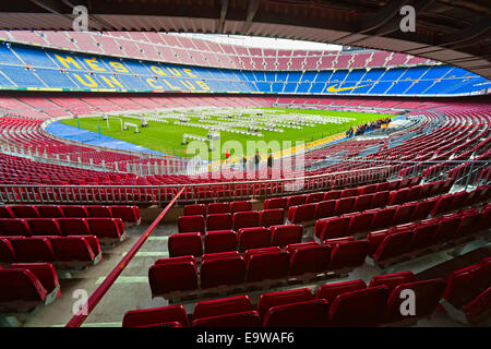 Camp Nou, stadio di calcio di club di Barcellona sul dicembre 19, 2011 a Barcellona, Spagna. Foto Stock