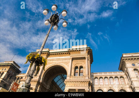 La galleria Vittorio Emanuele e il Duomo di Milano, Italia Foto Stock