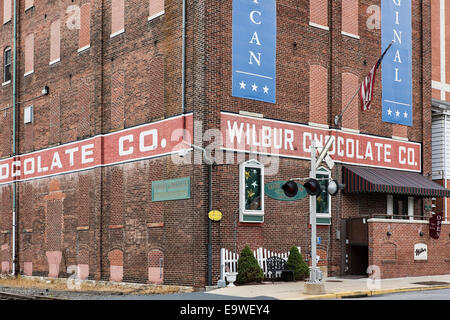 Wilbur Compagnia del Cioccolato Fabbrica e Museo di caramelle, Lititz, Lancaster County, Pennsylvania, STATI UNITI D'AMERICA Foto Stock