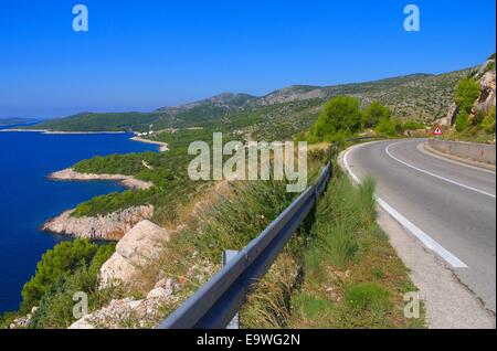 Kuestenstrasse Hvar - Hvar coast road 01 Foto Stock