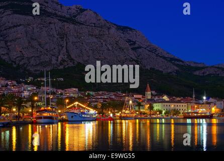 Makarska Nacht - Makarska notte 01 Foto Stock