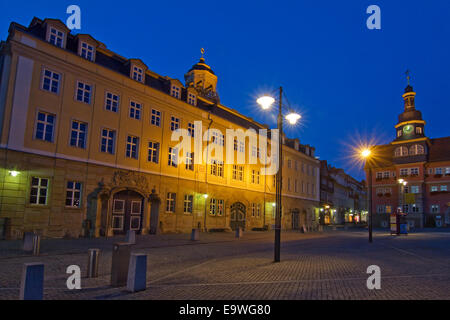 Città di Eisenach di notte. Foto Stock