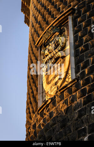 Una bella vista di un bracci del Castello Sforzesco,Milano.italia Foto Stock