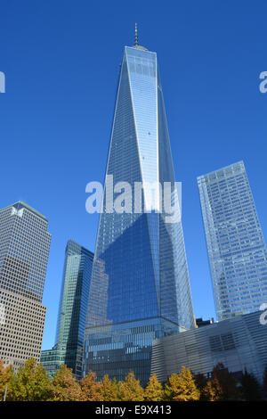 New York, Stati Uniti d'America. 02Nov, 2014. Vista di One World Trade Center sul suo giorno di apertura. Credito: Christopher Penler/Alamy Live News Foto Stock