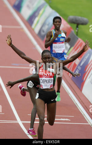 Joyce CHEPKIRUI del Kenya in atletica in womens 10000 metri finale che in atletica di Hampden Park Foto Stock