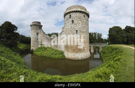 Chateau de la Hunaudaye. Cotes d'Armor Bretagna, Francia. Foto Stock