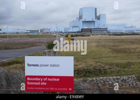 Centrale nucleare di Torness, nr Dunbar, East Lothian Foto Stock