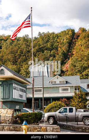 Il Gatlinburg Inn nel centro di Main Street Gatlinburg Tennessee Foto Stock