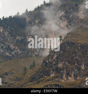 Paesaggio in Tamchhog Thakhang, Bhutan Foto Stock