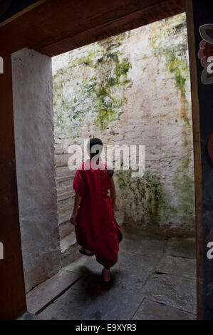 Monaco in Trongsa Dzong, Trongsa, Bhutan Foto Stock