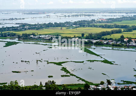 Delta del Mekong ,vista dal monte Sam,Chau Doc Foto Stock