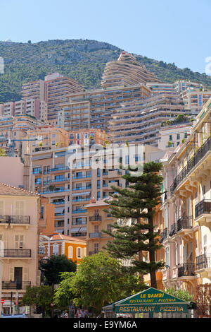 Edifici ad alta, il Principato di Monaco, Cote d'Azur Foto Stock